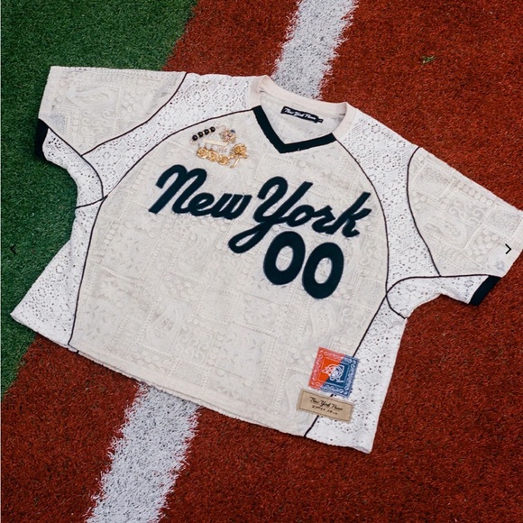 Other - Custom Unisex New York Jersey Cream Color Size 2XL